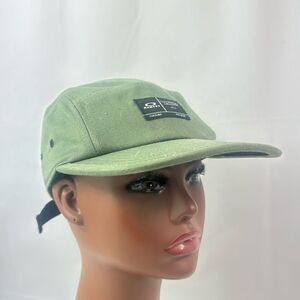 Oakley Latch Jet Black 5-Panel 100% Cotton Adjustable Hats